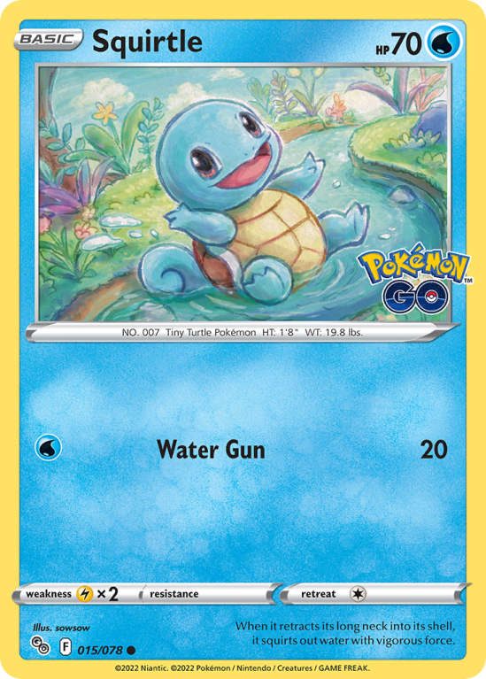 Squirtle 15/78 Sword & Shield Pokémon GO