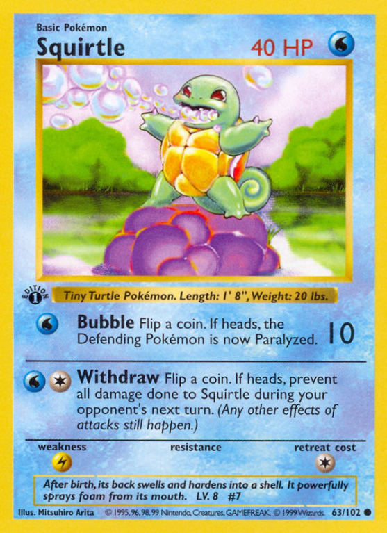 Squirtle 63/102 Base Base Set