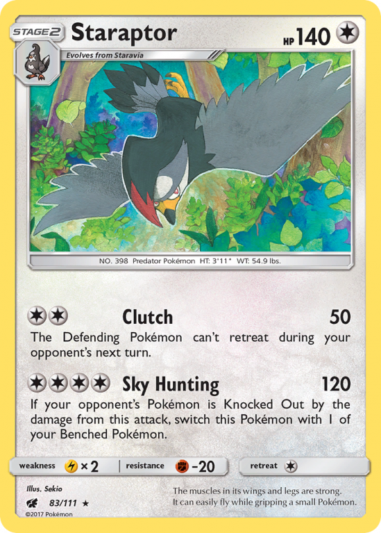 Staraptor 83/111 Sun & Moon Crimson Invasion