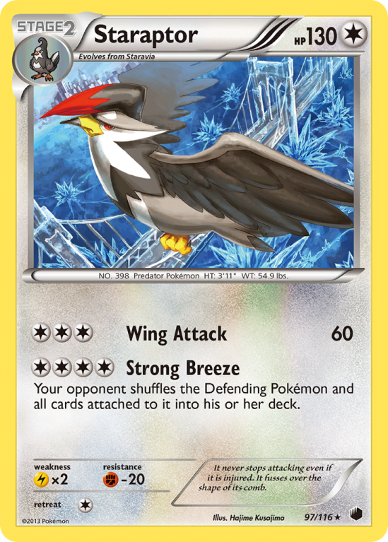 Staraptor 97/116 Black & White Plasma Freeze