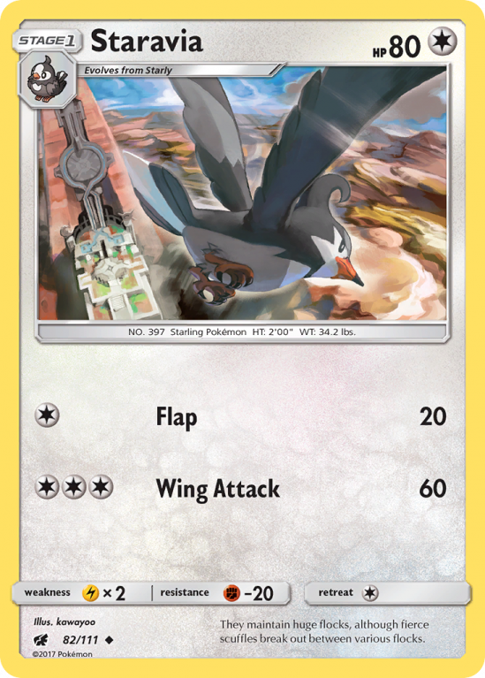 Staravia 82/111 Sun & Moon Crimson Invasion