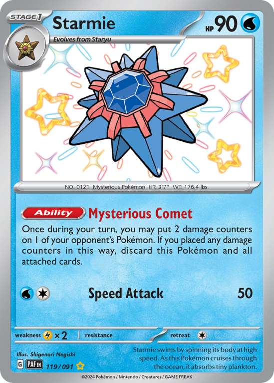 Starmie 119/91 Scarlet & Violet Paldean Fates