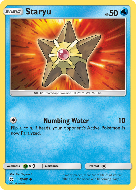 Staryu 13/68 Sun & Moon Hidden Fates