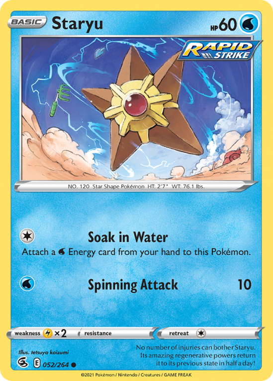 Staryu 52/264 Sword & Shield Fusion Strike
