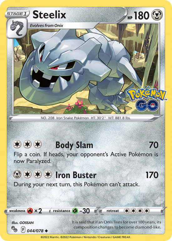Steelix 44/78 Sword & Shield Pokémon GO