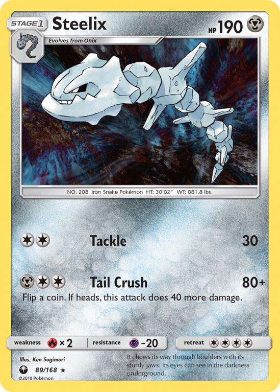 Steelix 89/168 Sun & Moon Celestial Storm