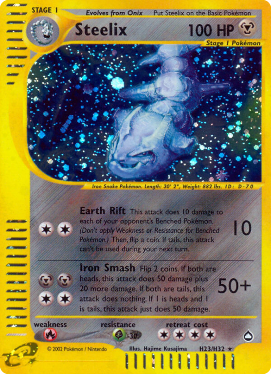 Steelix H23/186 E-Card Aquapolis