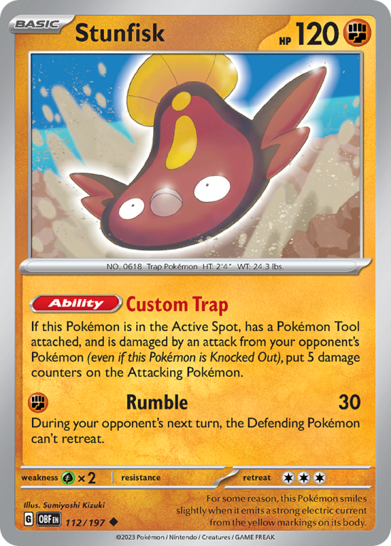 Stunfisk 112/197 Scarlet & Violet Obsidian Flames