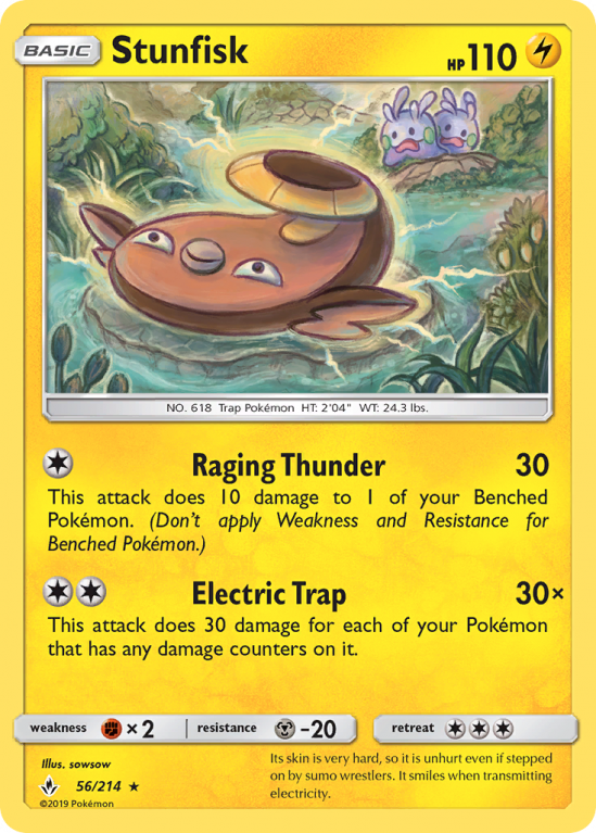 Stunfisk 56/214 Sun & Moon Unbroken Bonds