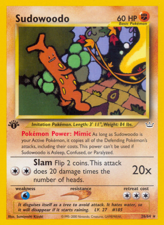 Sudowoodo 26/66 Neo Neo Revelation