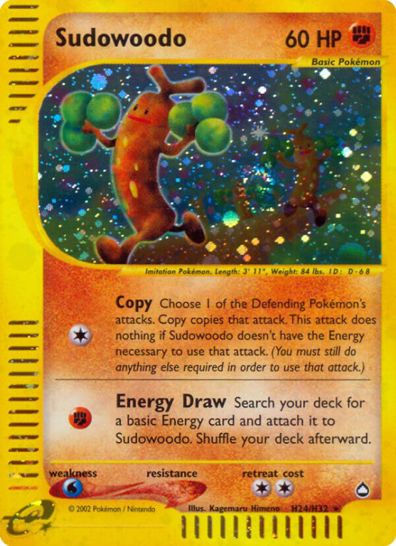 Sudowoodo H24/186 E-Card Aquapolis