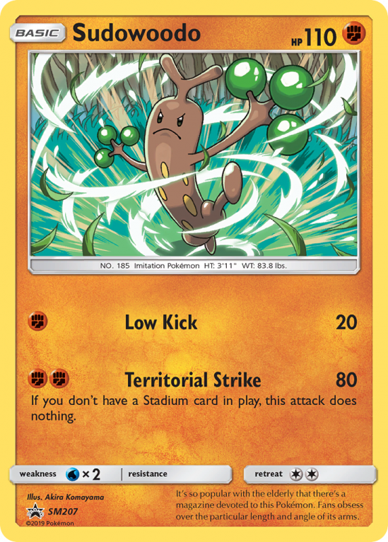 Sudowoodo SM207/156 Sun & Moon SM Black Star Promos