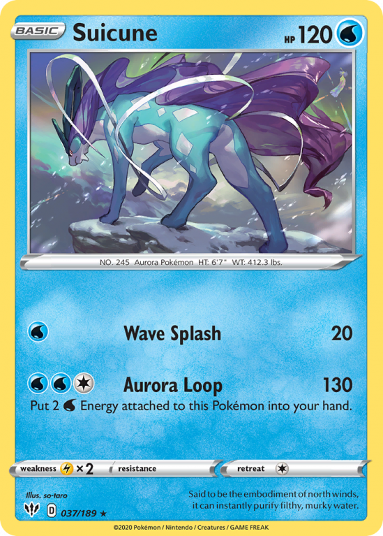 Suicune 37/189 Sword & Shield Darkness Ablaze