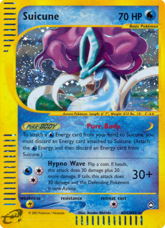 Suicune H25/186 E-Card Aquapolis
