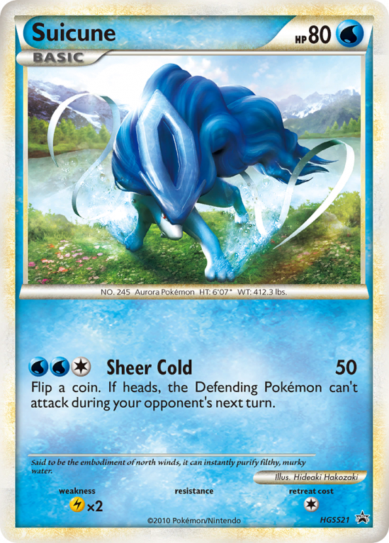 Suicune HGSS21/25 HeartGold & SoulSilver HGSS Black Star Promos