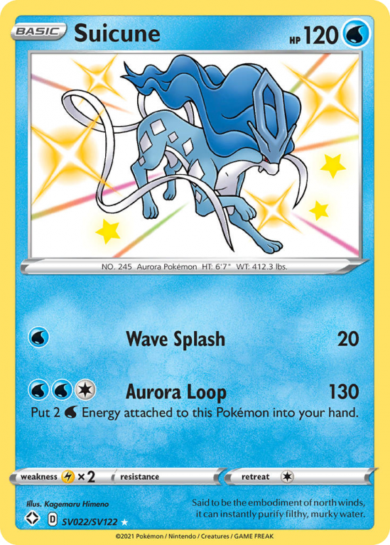 Suicune SV022/122 Sword & Shield Shiny Vault