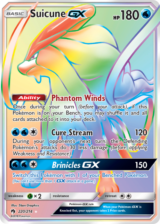 Suicune-GX 220/214 Sun & Moon Lost Thunder