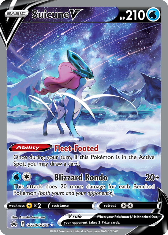 Suicune V GG38/70 Sword & Shield Crown Zenith Galarian Gallery