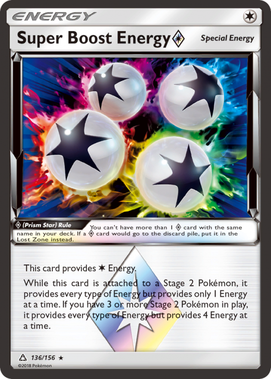 Super Boost Energy ◇ 136/156 Sun & Moon Ultra Prism