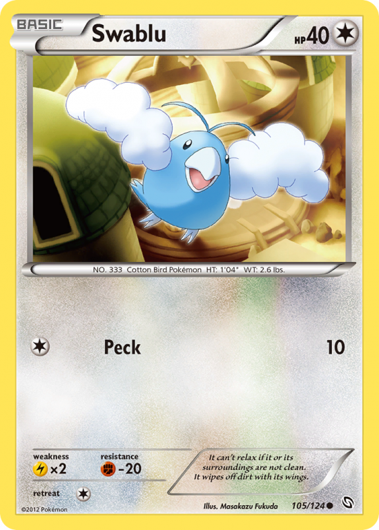 Swablu 105/124 Black & White Dragons Exalted
