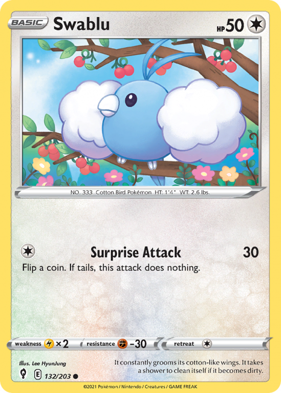 Swablu 132/203 Sword & Shield Evolving Skies