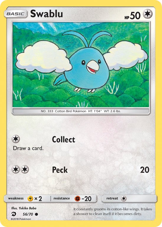 Swablu 56/70 Sun & Moon Dragon Majesty