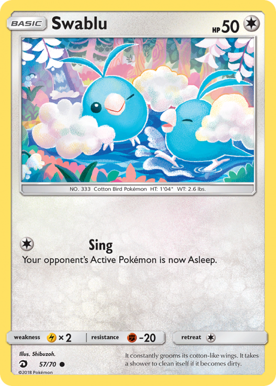 Swablu 57/70 Sun & Moon Dragon Majesty