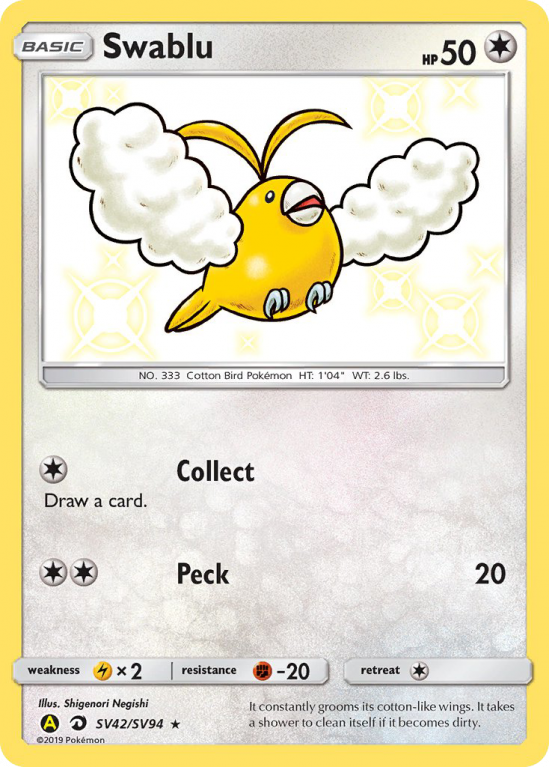 Swablu SV42/94 Sun & Moon Shiny Vault