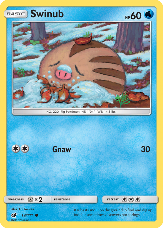 Swinub 19/111 Sun & Moon Crimson Invasion