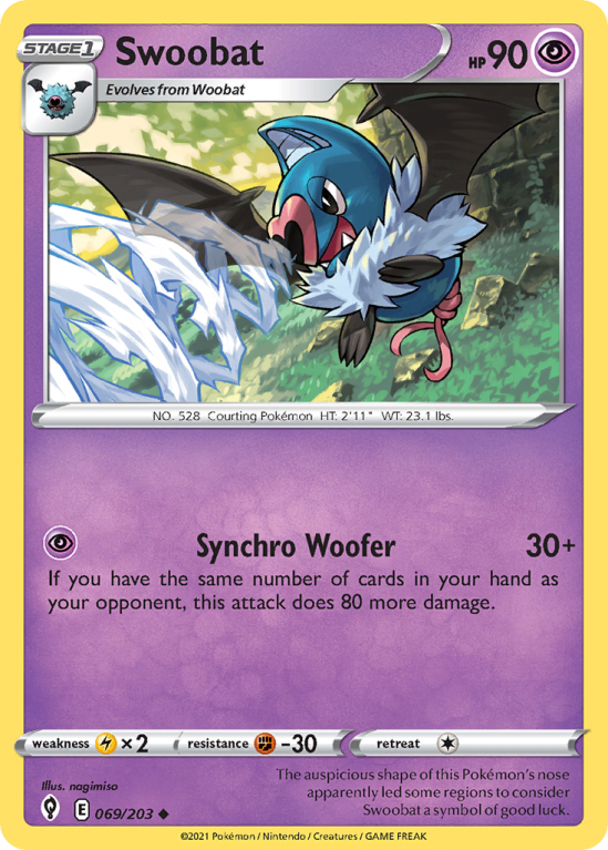 Swoobat 69/203 Sword & Shield Evolving Skies