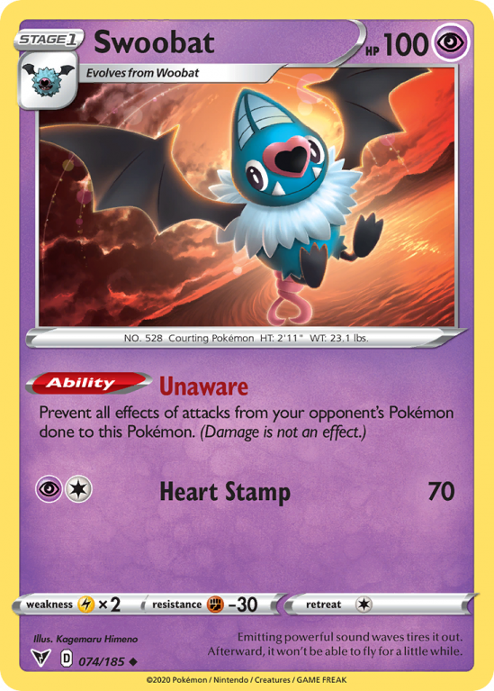 Swoobat 74/185 Sword & Shield Vivid Voltage
