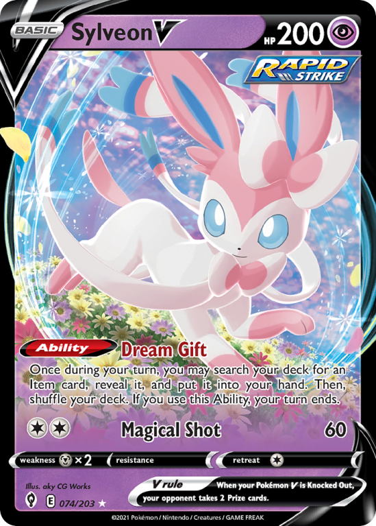 Sylveon V 74/203 Sword & Shield Evolving Skies