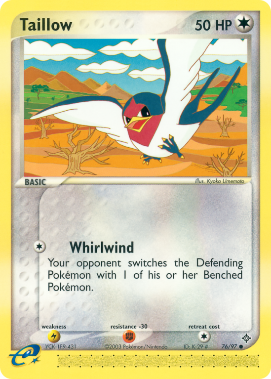 Taillow 76/97 EX Dragon