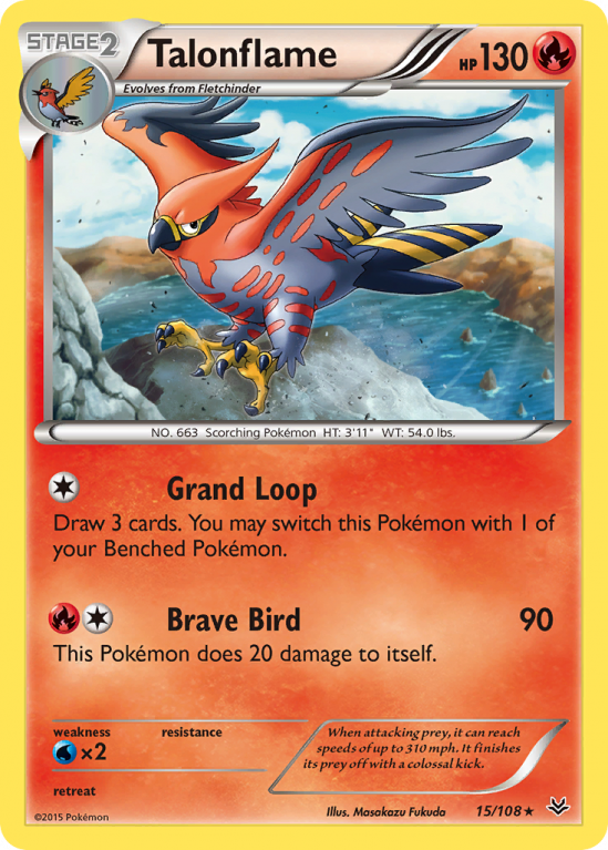 Talonflame 15/108 XY Roaring Skies