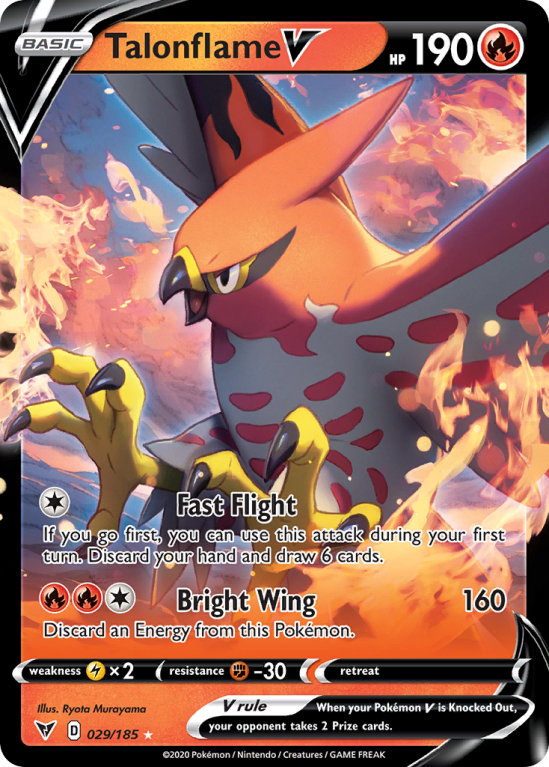 Talonflame V 29/185 Sword & Shield Vivid Voltage