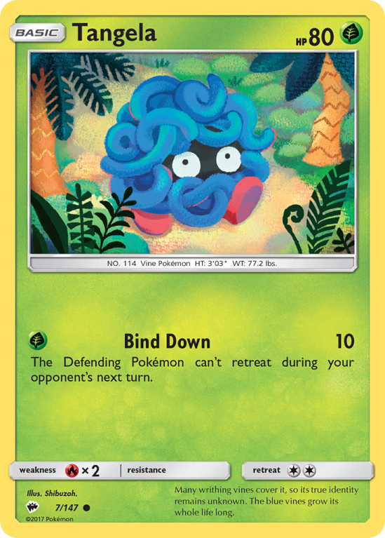 Tangela 7/147 Sun & Moon Burning Shadows
