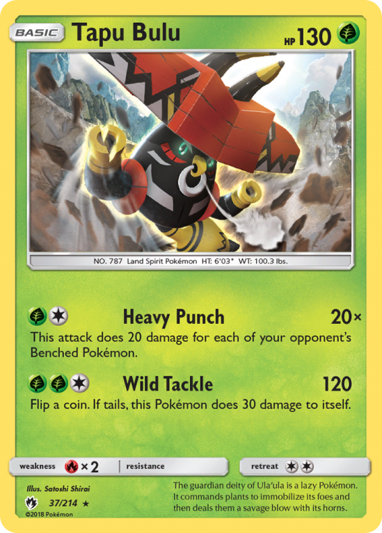 Tapu Bulu 37/214 Sun & Moon Lost Thunder