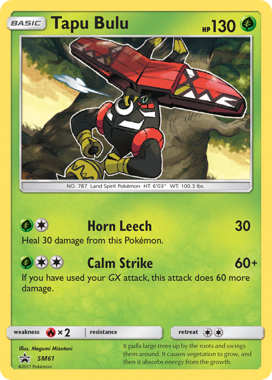 Tapu Bulu SM61/156 Sun & Moon SM Black Star Promos