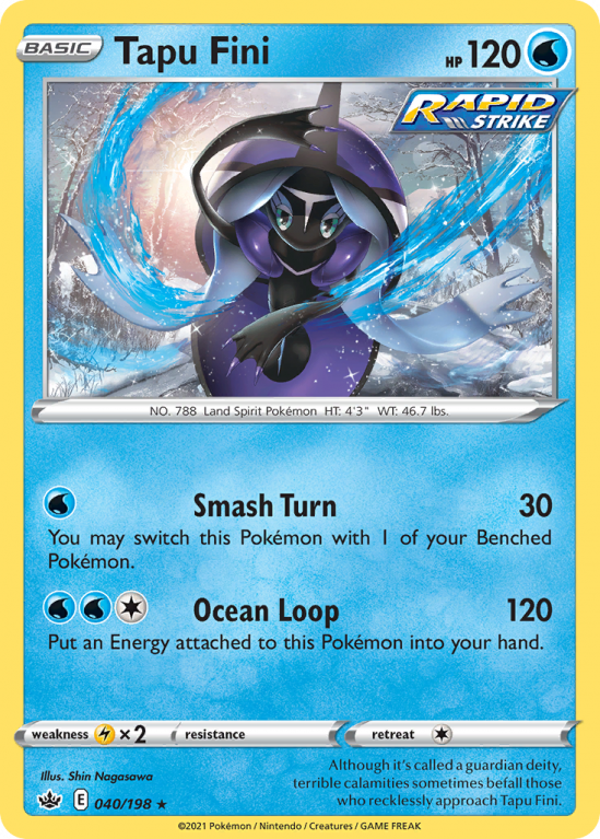 Tapu Fini 40/198 Sword & Shield Chilling Reign