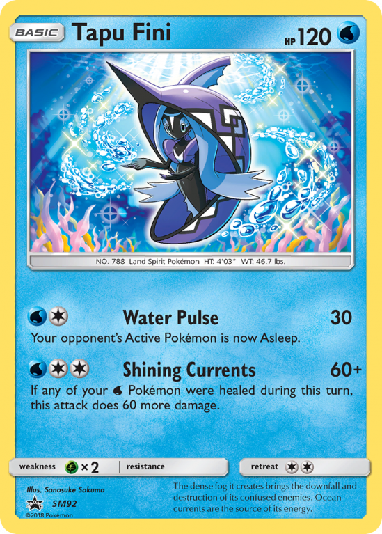 Tapu Fini SM92/156 Sun & Moon SM Black Star Promos
