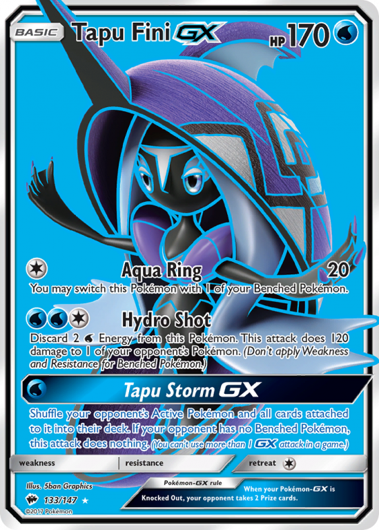 Tapu Fini-GX 133/147 Sun & Moon Burning Shadows