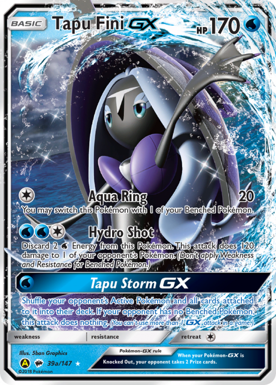 Tapu Fini-GX 39a/147 Sun & Moon Burning Shadows