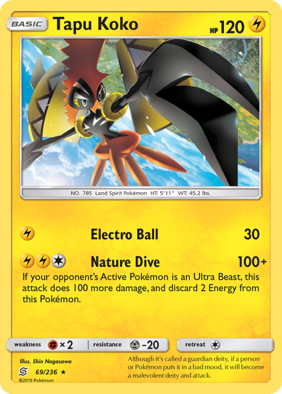 Tapu Koko 69/236 Sun & Moon Unified Minds