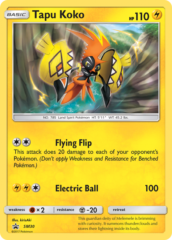 Tapu Koko SM30/156 Sun & Moon SM Black Star Promos