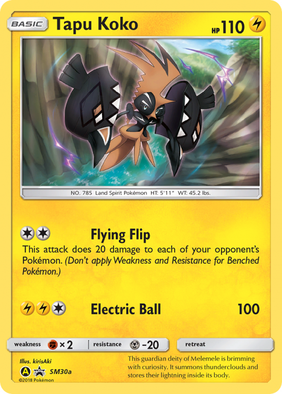 Tapu Koko SM30a/156 Sun & Moon SM Black Star Promos