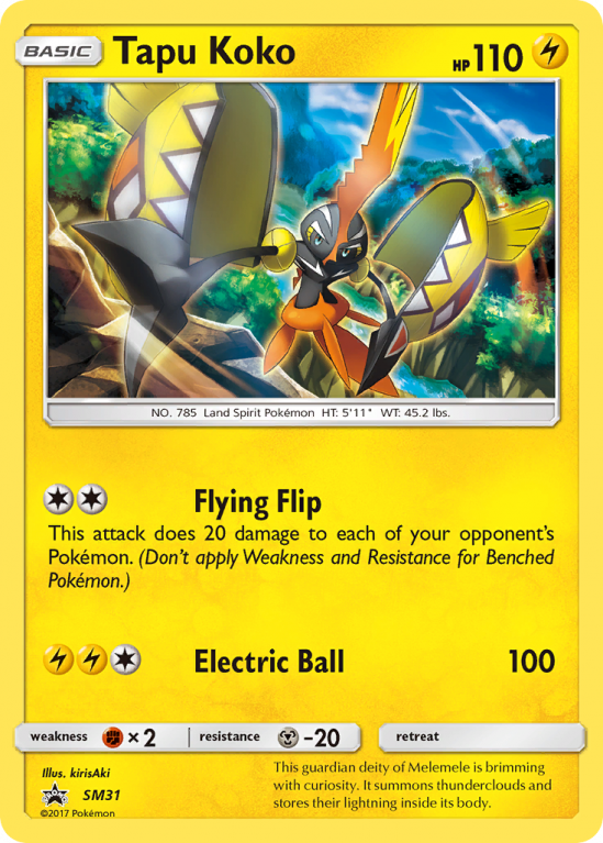 Tapu Koko SM31/156 Sun & Moon SM Black Star Promos