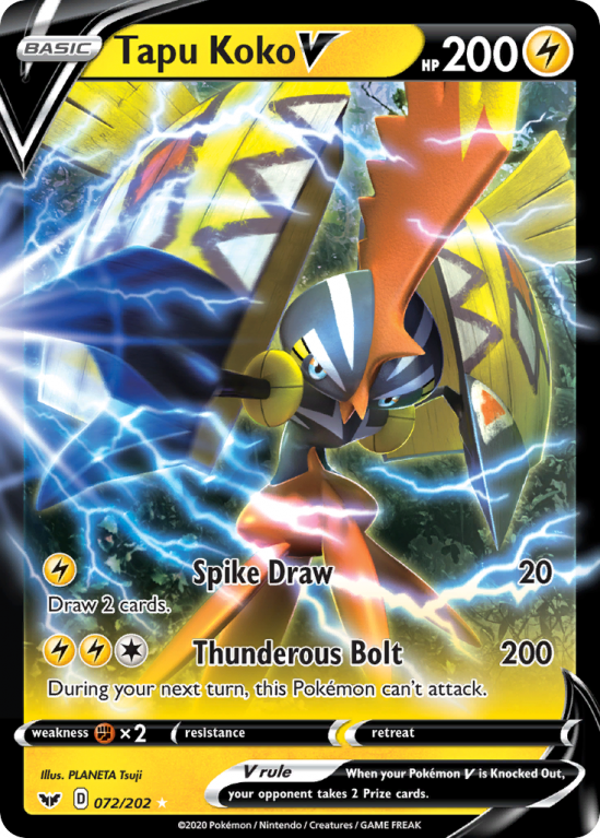 Tapu Koko V 72/202 Sword & Shield Sword & Shield
