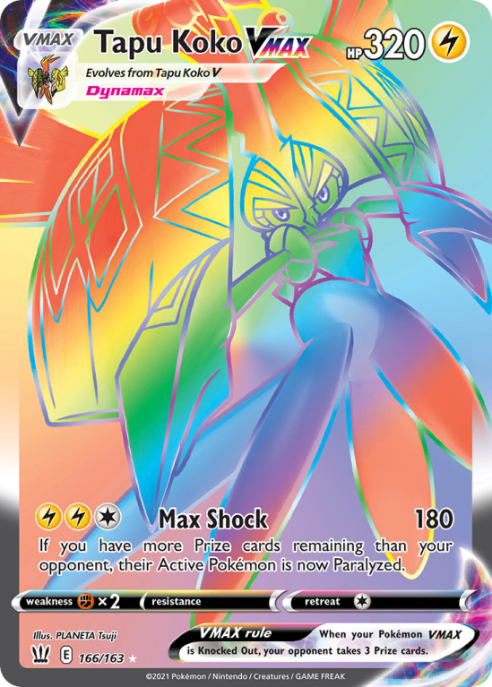 Tapu Koko VMAX 166/163 Sword & Shield Battle Styles