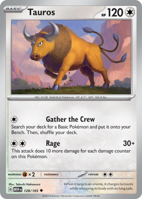 Tauros 128/165 Scarlet & Violet 151