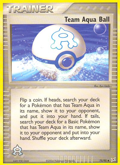 Team Aqua Ball 75/95 EX Team Magma vs Team Aqua